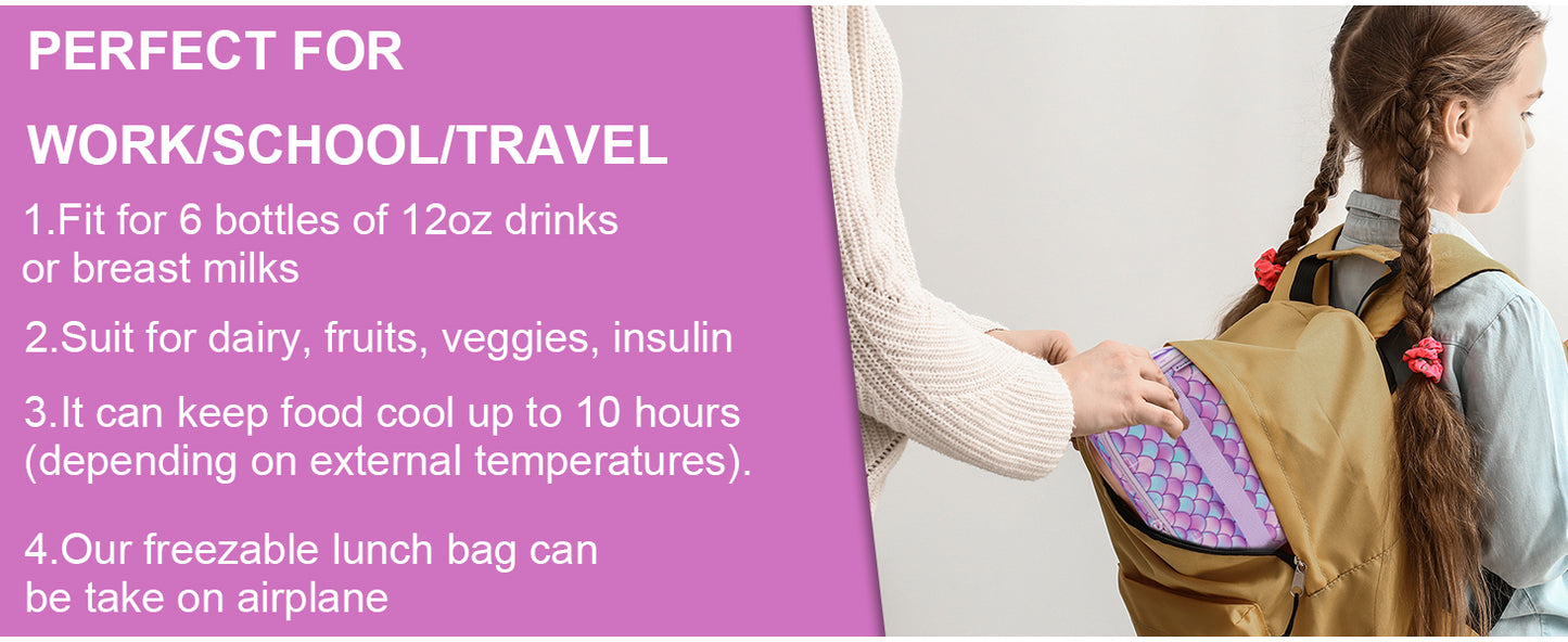 Cerbonny Freezable Lunch Bag - Classical 6 Cans Capacity