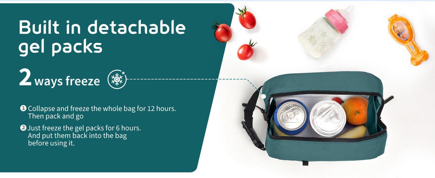 Cerbonny Mini Freezable Bag - Classical Rounded with 2 detachable Ice Packs