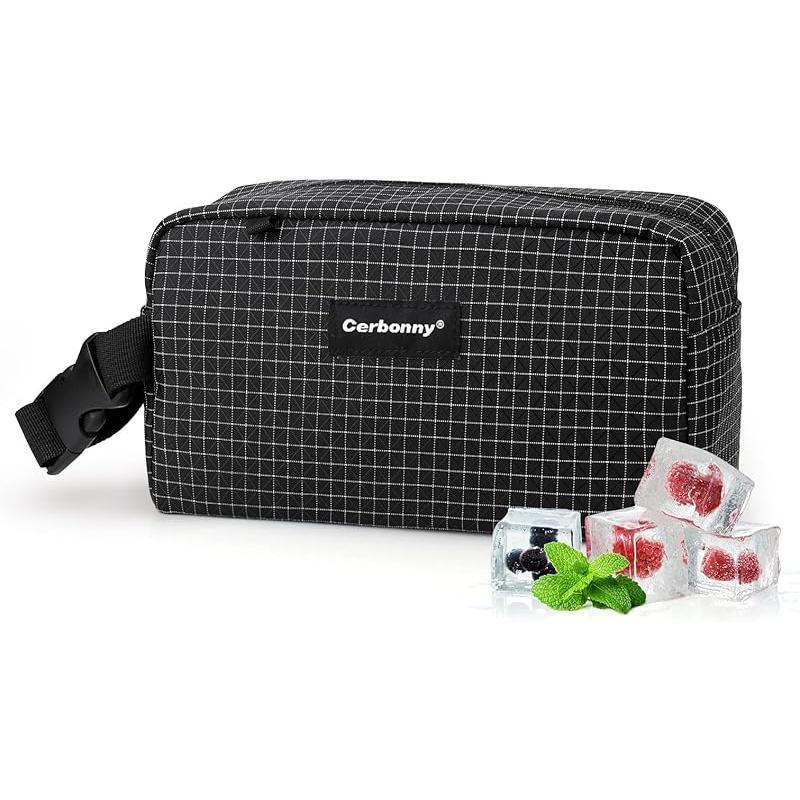 Cerboony Mini Cooler Bag - Classical Solid Square with 2 Detachable Ice Packs