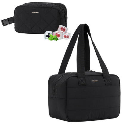 Cerbonny Ethereal Freezable Bag Set - Square Ethereal 3 Cans & Large Ethereal 16 Cans - Built in Detachable Gel Packs