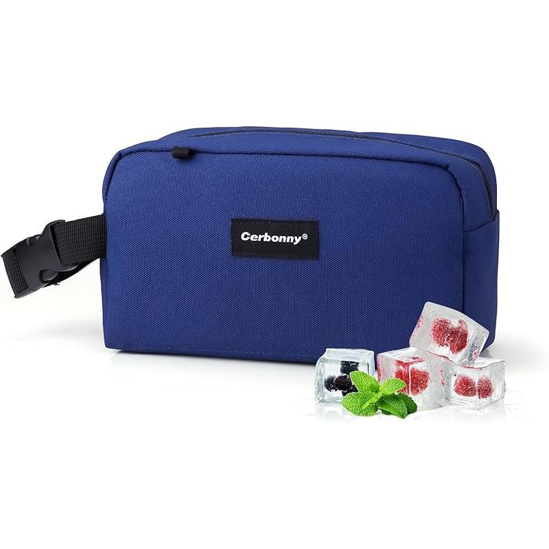 Cerboony Mini Cooler Bag - Classical Solid Square with 2 Detachable Ice Packs