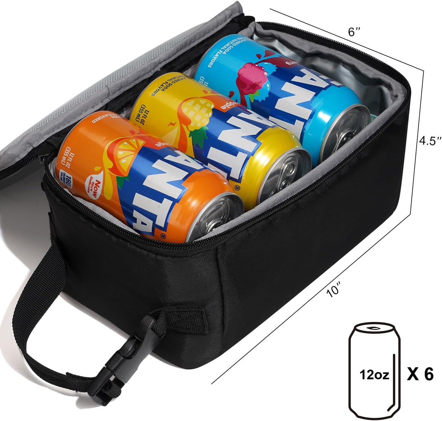 Cerbonny Freezable Lunch Bag - Classical 6 Cans Capacity