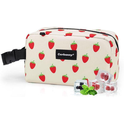 Cerboony Mini Cooler Bag - Classical Solid Square with 2 Detachable Ice Packs