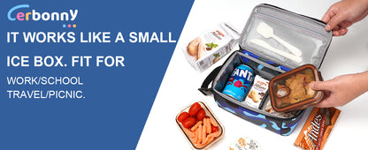 Cerbonny Freezable Lunch Bag - Classical 6 Cans Capacity