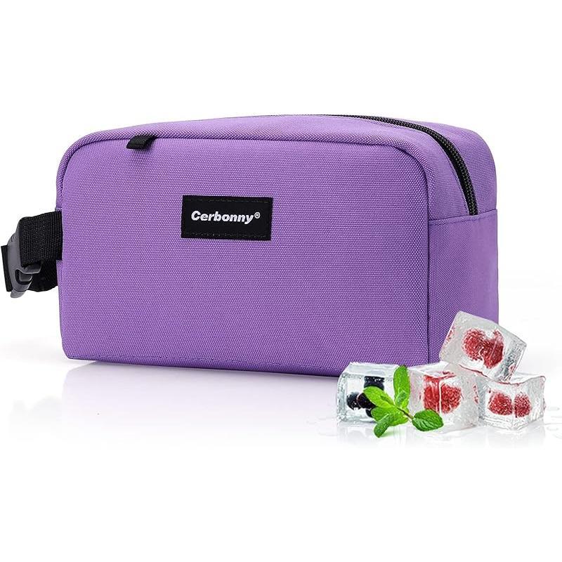 Cerboony Mini Cooler Bag - Classical Solid Square with 2 Detachable Ice Packs