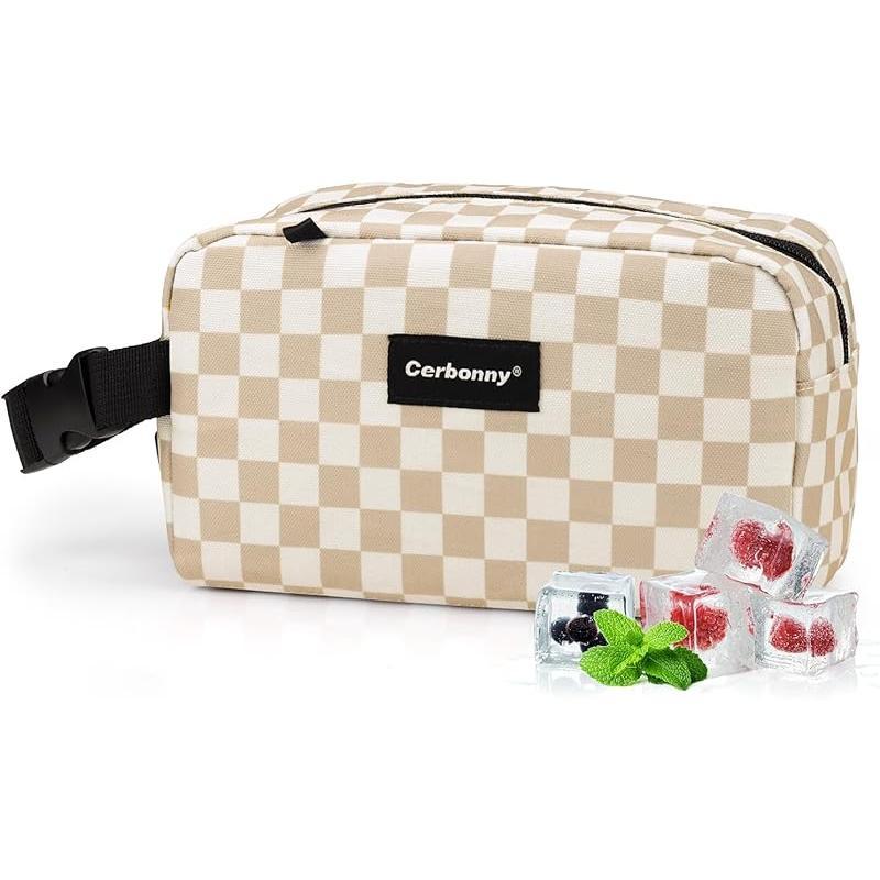 Cerboony Mini Cooler Bag - Classical Solid Square with 2 Detachable Ice Packs