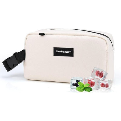 Cerboony Mini Cooler Bag - Classical Solid Square with 2 Detachable Ice Packs