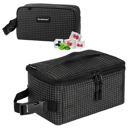 Cerbonny Freezable Bag Set - Square 3 Cans & Double Handles 6 Cans - Built in Detachable Gel Packs