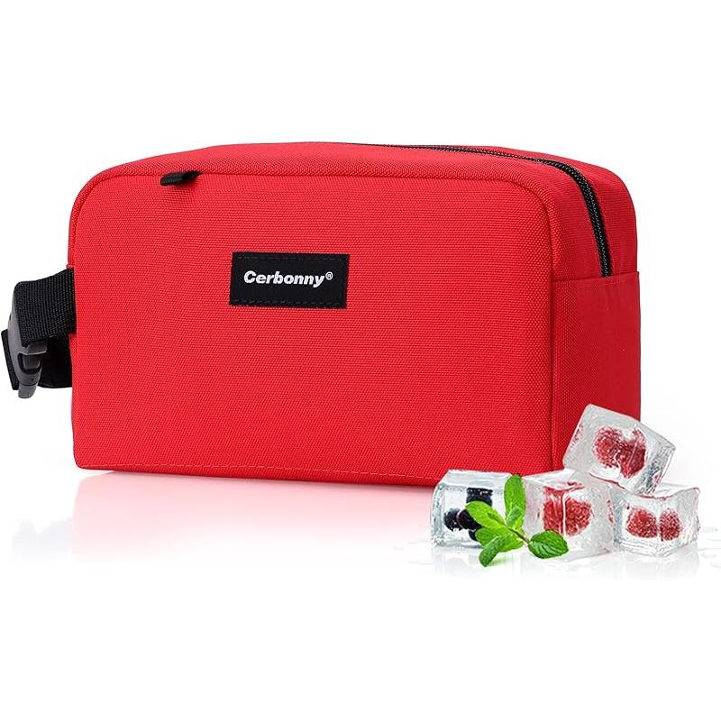 Cerboony Mini Cooler Bag - Classical Solid Square with 2 Detachable Ice Packs