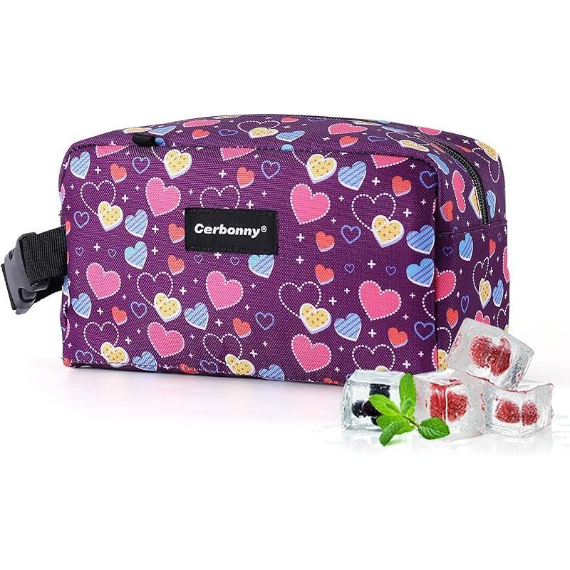 Cerboony Mini Cooler Bag - Classical Solid Square with 2 Detachable Ice Packs