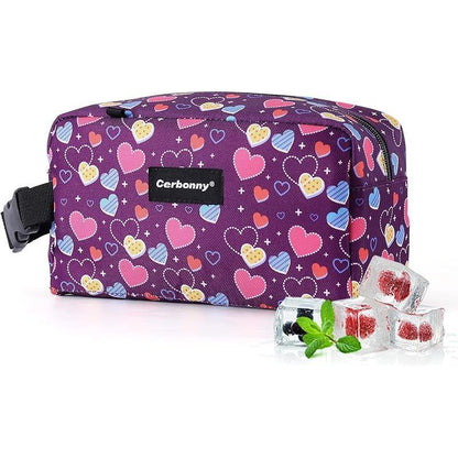 Cerboony Mini Cooler Bag - Classical Solid Square with 2 Detachable Ice Packs