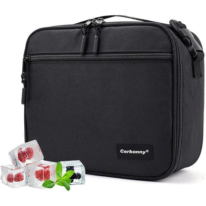 Cerboony Mini Cooler Bag - Classical Solid Square with 2 Detachable Ice Packs