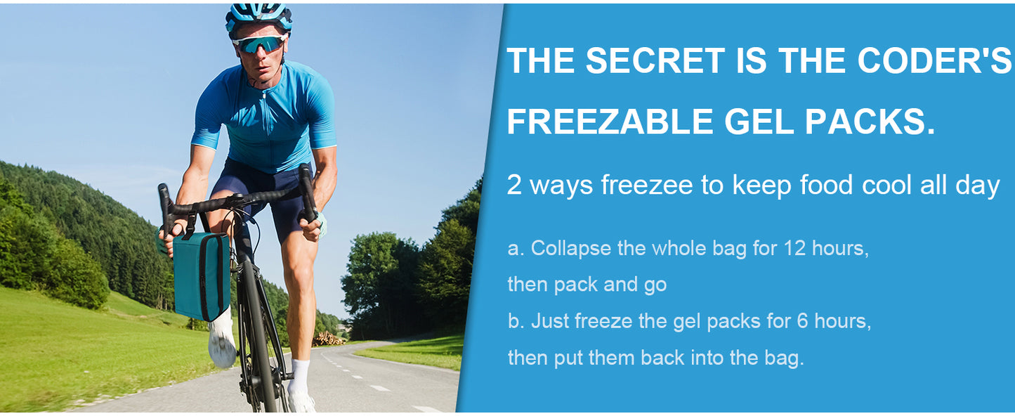 Cerbonny Freezable Lunch Bag - Classical 6 Cans Capacity