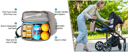 Cerbonny Freezable Lunch Bag - Classical 6 Cans Capacity