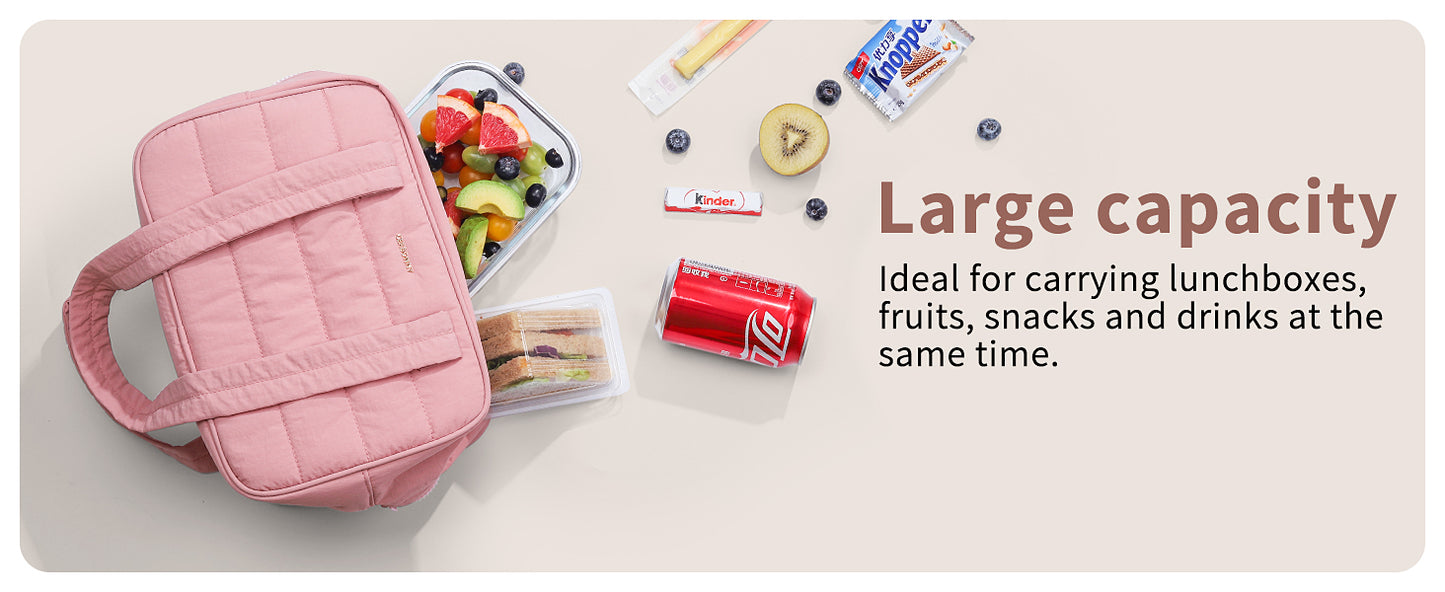 Cerbonny Freezable Lunch Bag - 6L Capacity with 4 Detachable Ice Packs