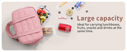 Cerbonny Freezable Lunch Bag - 6L Capacity with 4 Detachable Ice Packs