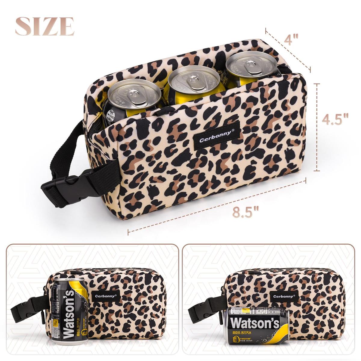 Cerbonny Freezable Bag Set - Square 3 Cans & Double Handles 6 Cans - Built in Detachable Gel Packs