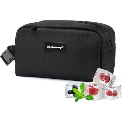 Cerboony Mini Cooler Bag - Classical Solid Square with 2 Detachable Ice Packs