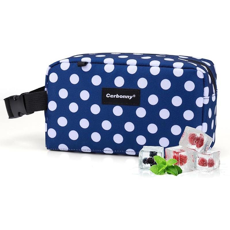 Cerboony Mini Cooler Bag - Classical Solid Square with 2 Detachable Ice Packs
