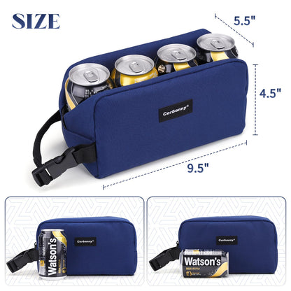 Cerboony Mini Cooler Bag - Solid Square - 4-Can Capacity Upgrade