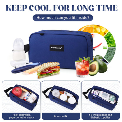 Cerboony Mini Cooler Bag - Solid Square - 4-Can Capacity Upgrade