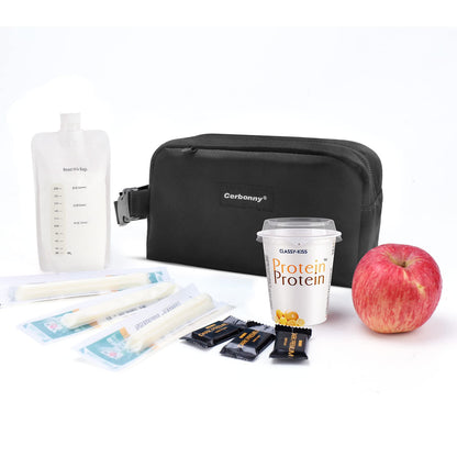 Cerboony Mini Cooler Bag - Classical Solid Square with 2 Detachable Ice Packs