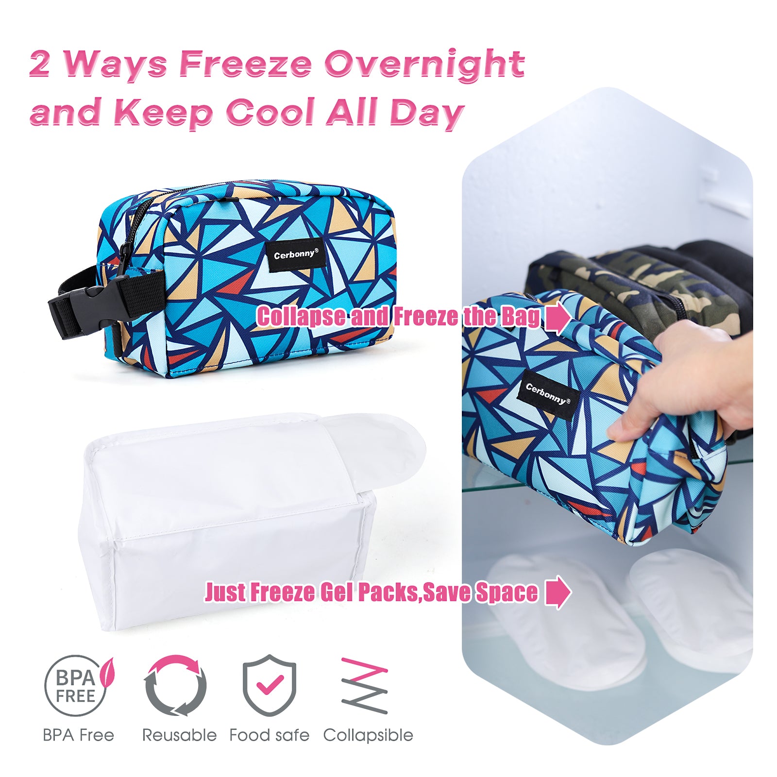 2ways freeze overnight and keep cool all day