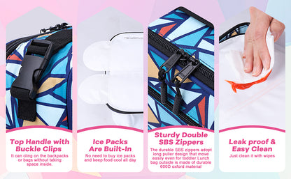 top handle with buckle clips