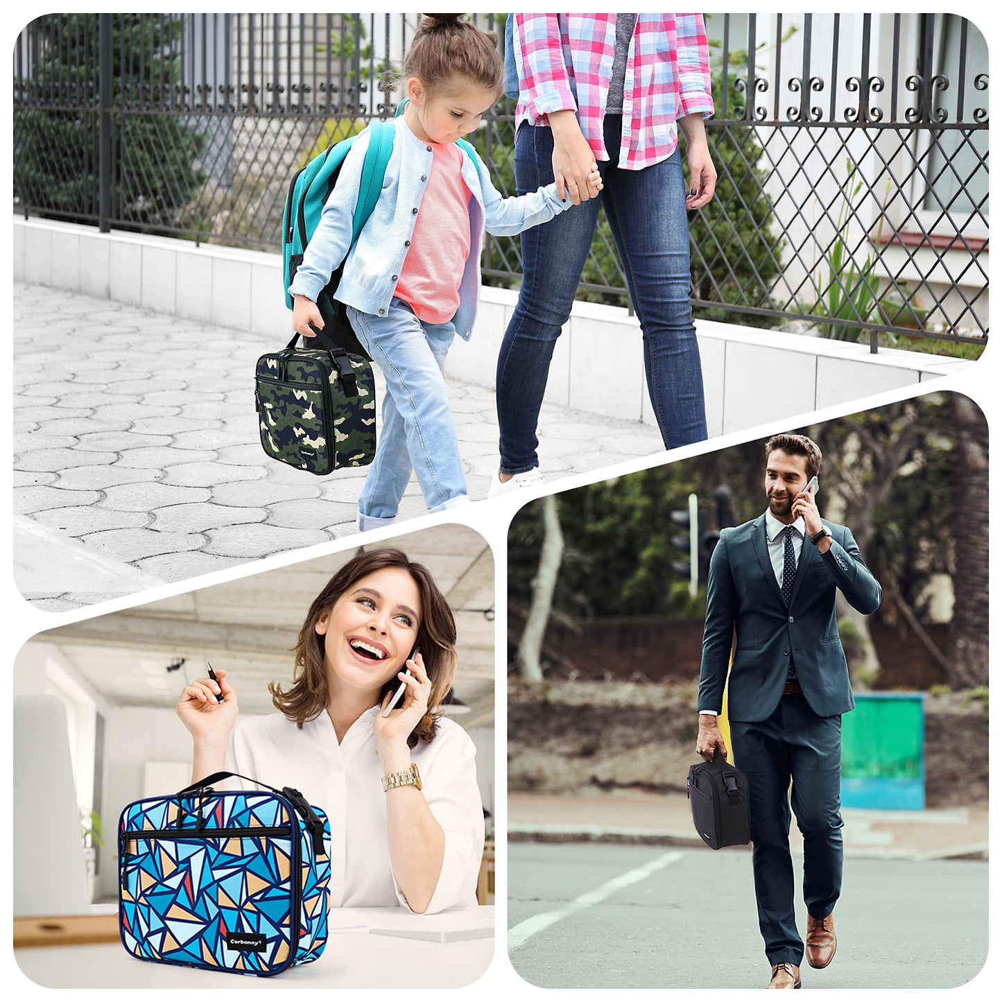 FreezableLunchBag-Black-Camouflage-Triangle