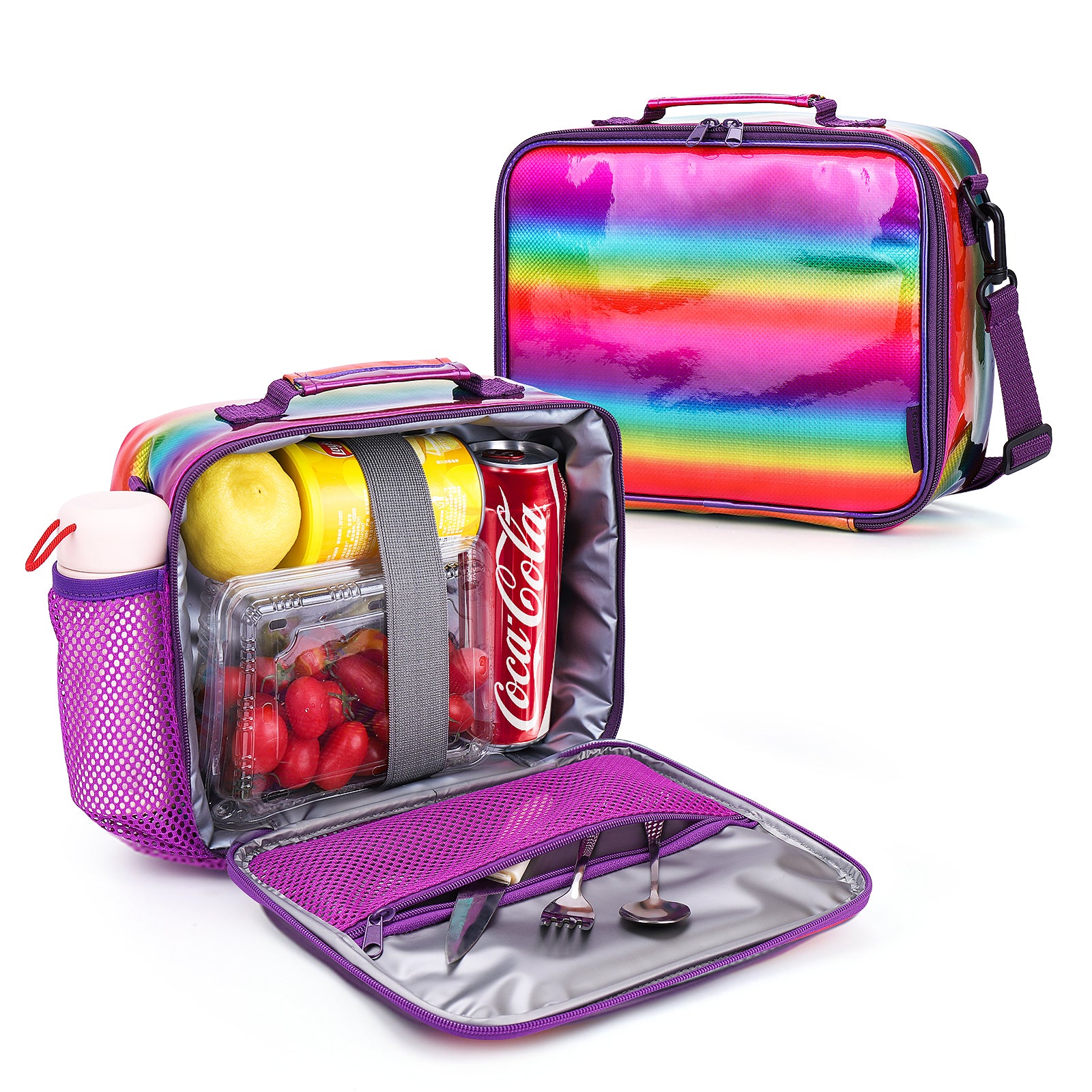 Kids Lunch Box-glitter rainbow