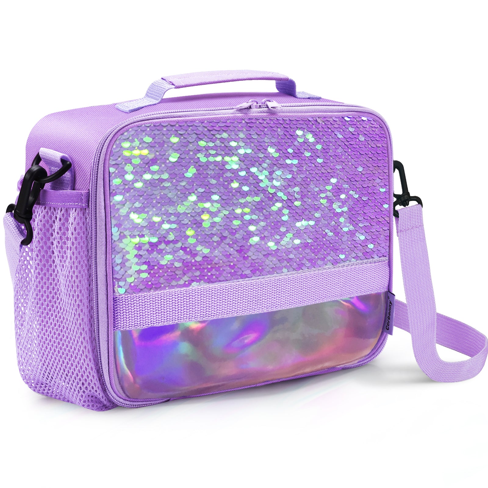 lunch boxes-glitter purple