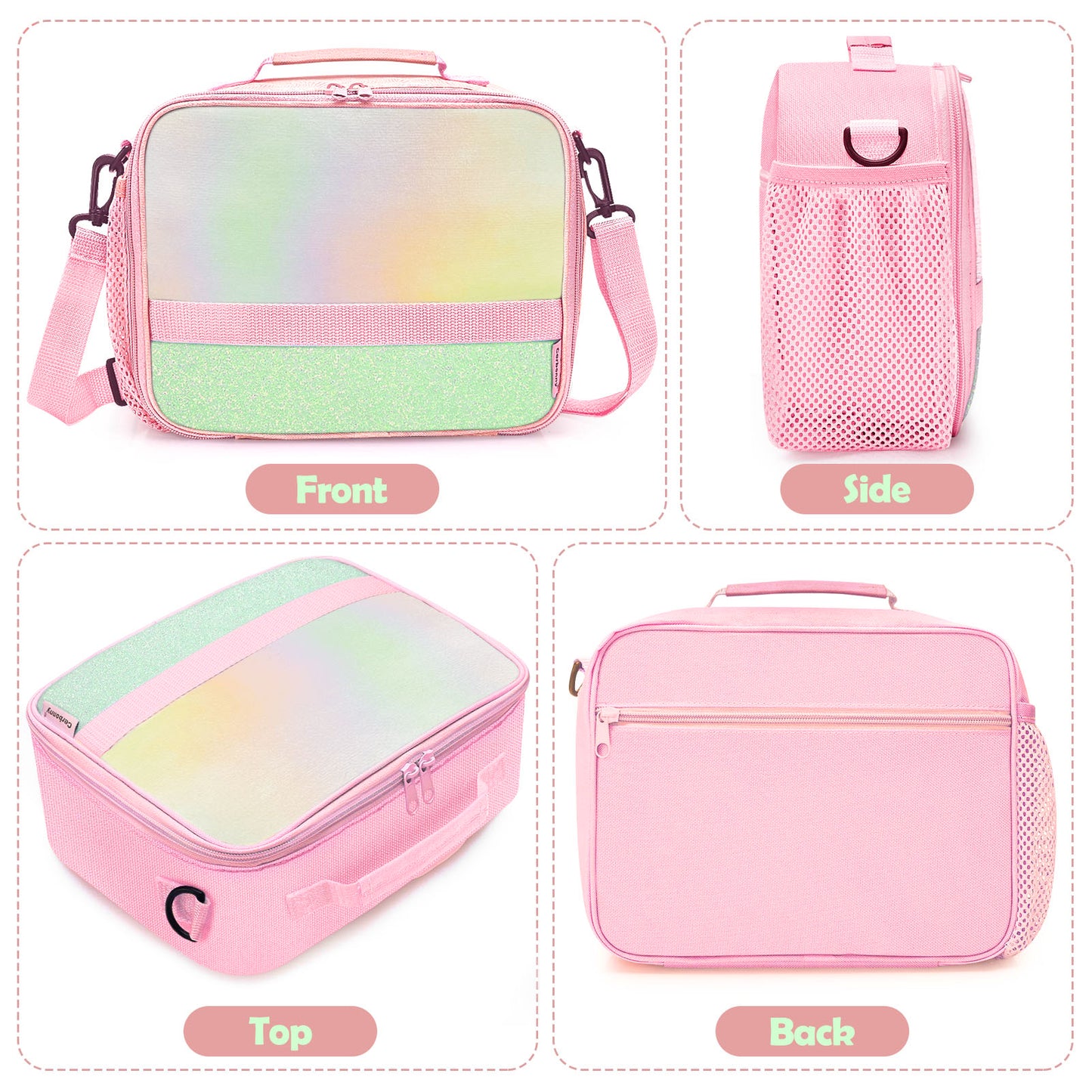 lunch box kids-front-side-top-back