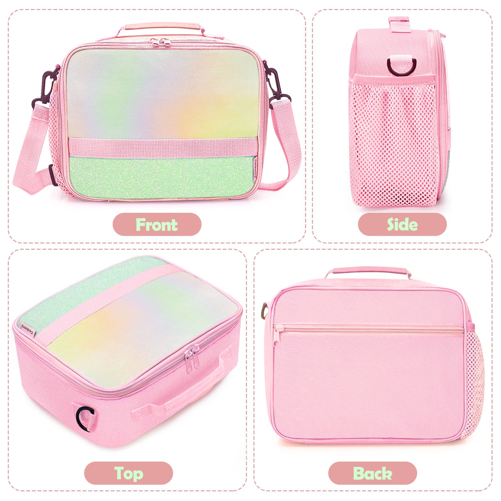 lunch box kids-front-side-top-back