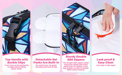 top handle with buckle clips